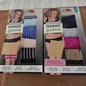 12 Pair Fruit of The Loom 9 2x Underwear BIKINI SIZE 16/18 microfiber